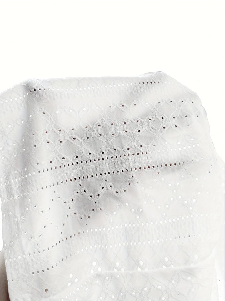 Emery™ | V-Neck Eyelet Blouse with Batwing Sleeves