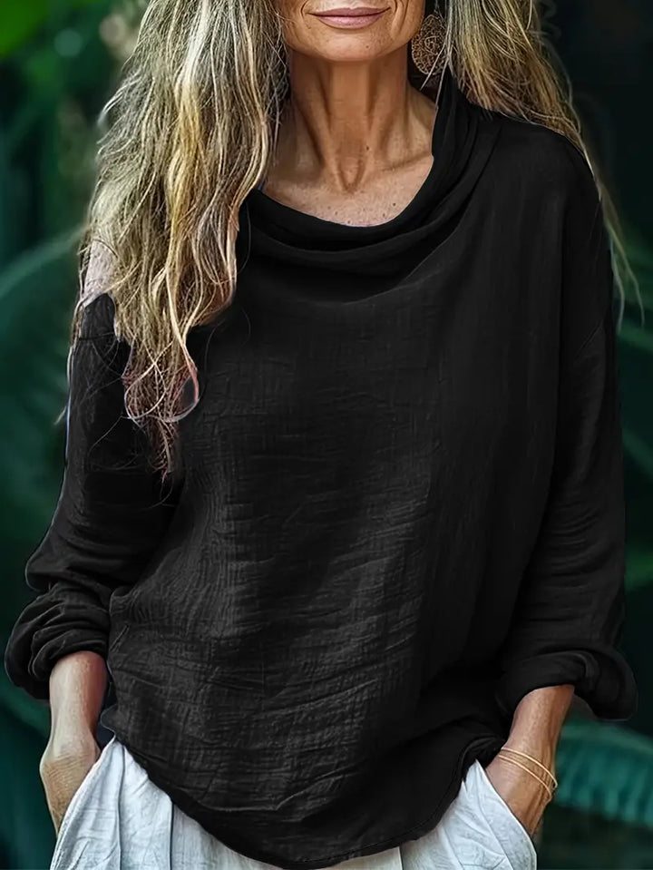 Phoebe | Draped Collar Top