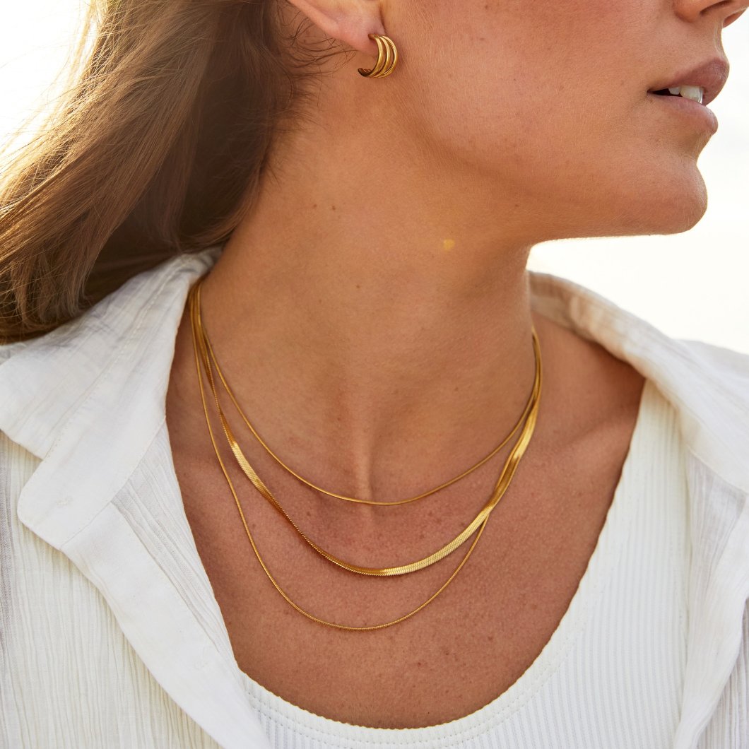 Maria | Gold Multi-Layer Chain Necklace