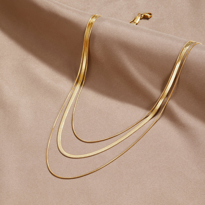 Maria | Gold Multi-Layer Chain Necklace