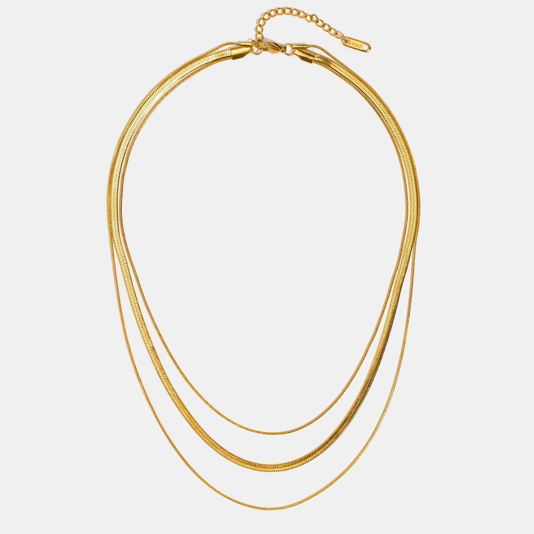 Maria | Gold Multi-Layer Chain Necklace