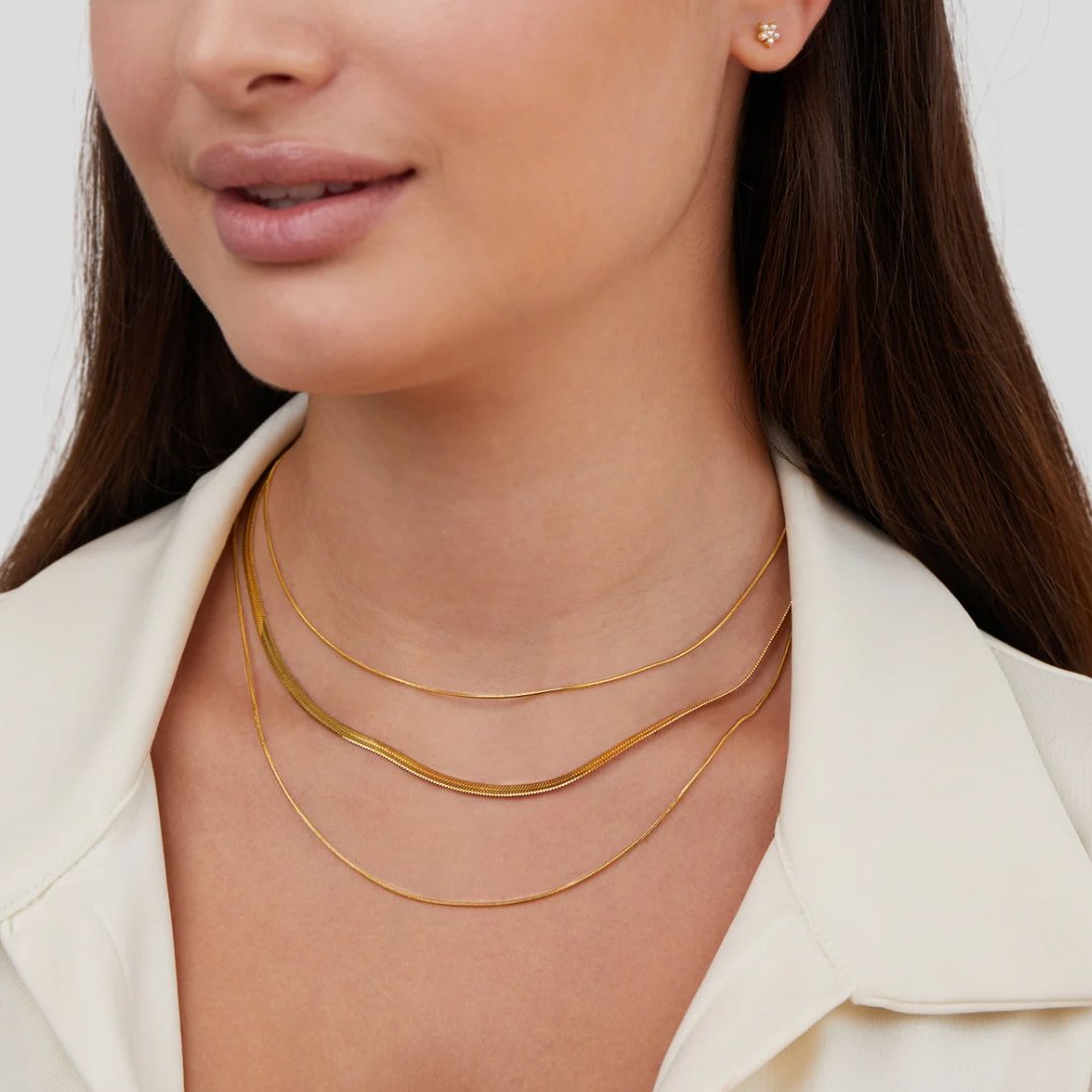 Maria | Gold Multi-Layer Chain Necklace