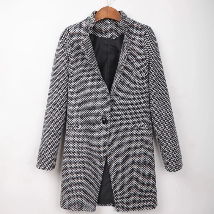 Lara | Houndstooth Long Coat