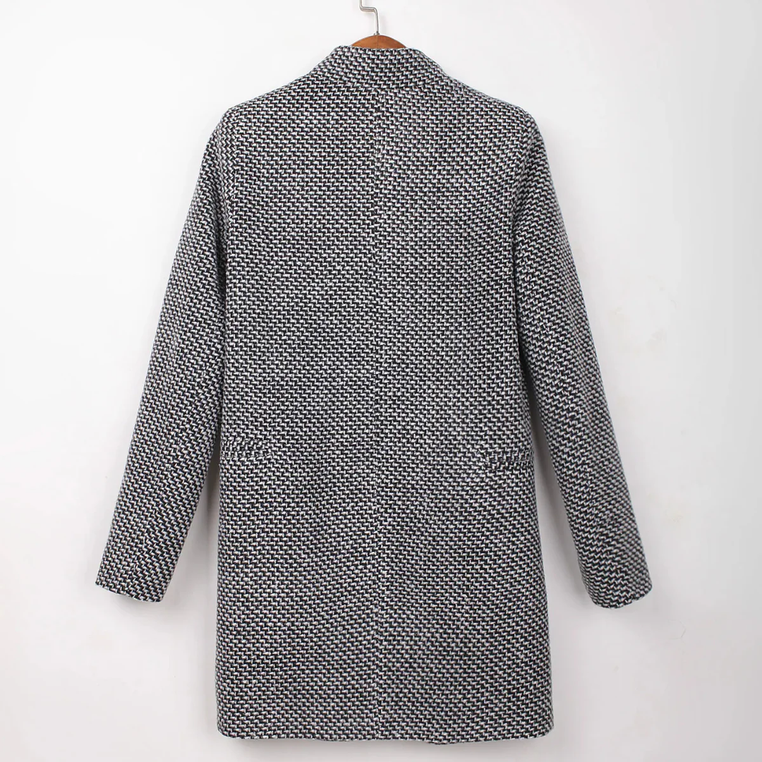 Lara | Houndstooth Long Coat