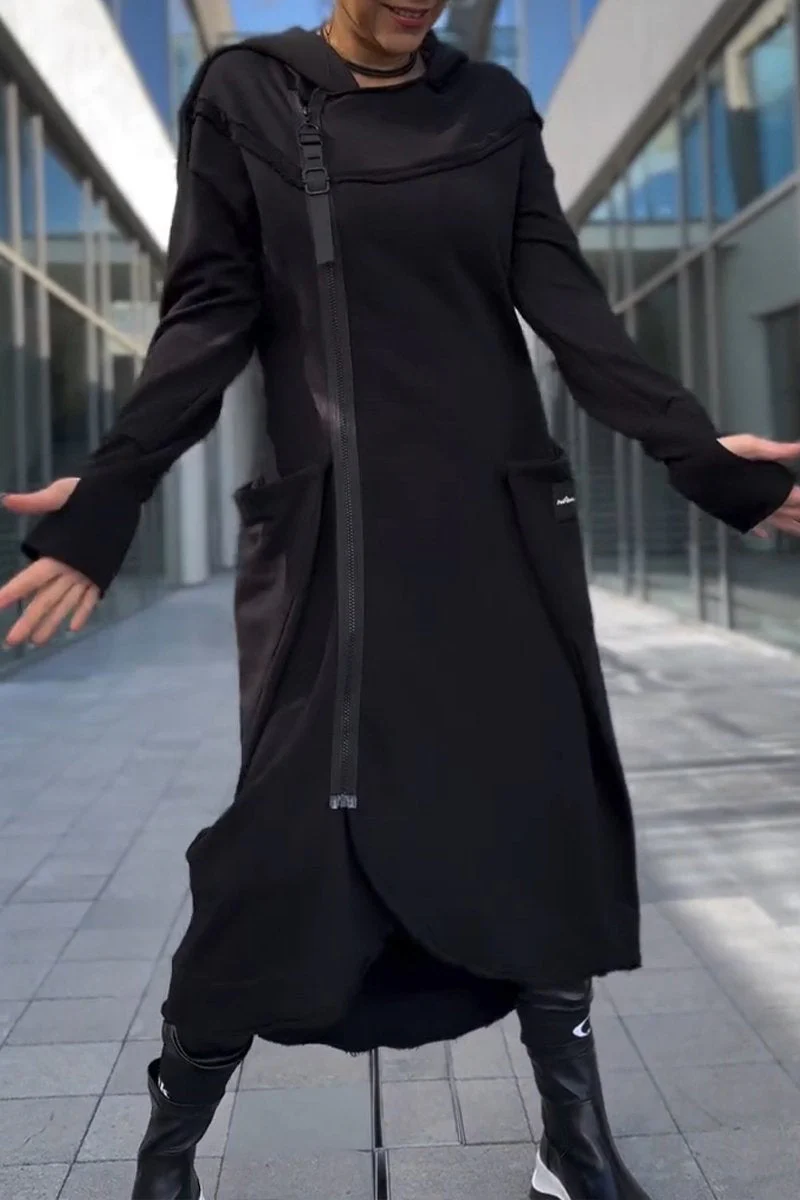 Sandra | Modern Longline Hoodie Coat