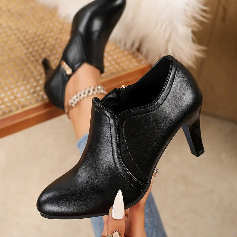 Rachel | Classic Pointed Heel Ankle Shoes