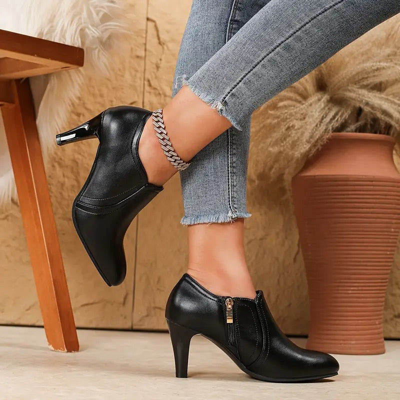 Rachel | Classic Pointed Heel Ankle Shoes