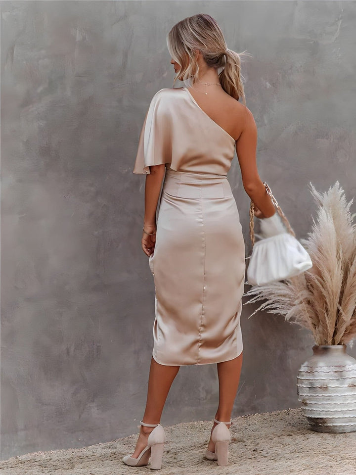 Tanya | One Shoulder Midi Dress