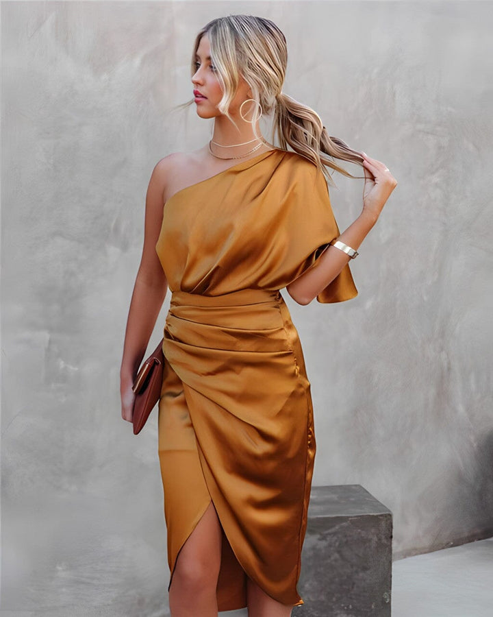 Tanya | One Shoulder Midi Dress