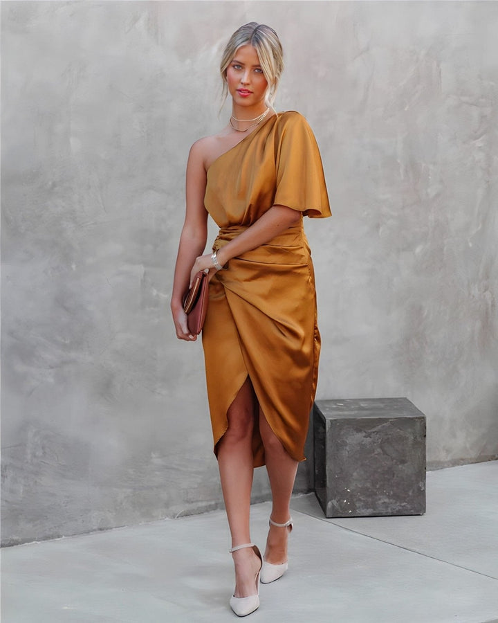 Tanya | One Shoulder Midi Dress