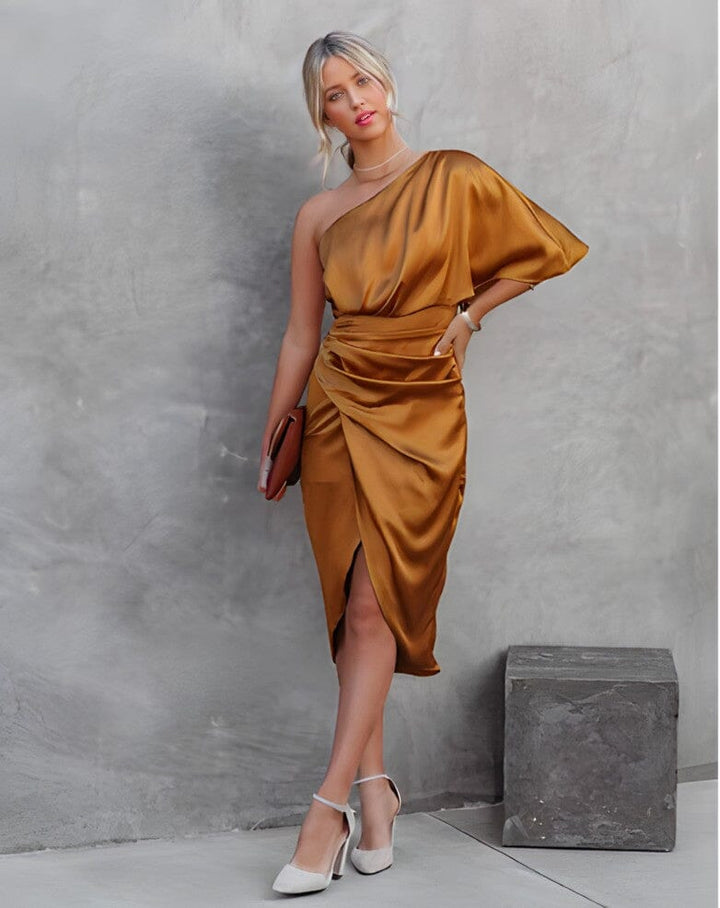 Tanya | One Shoulder Midi Dress