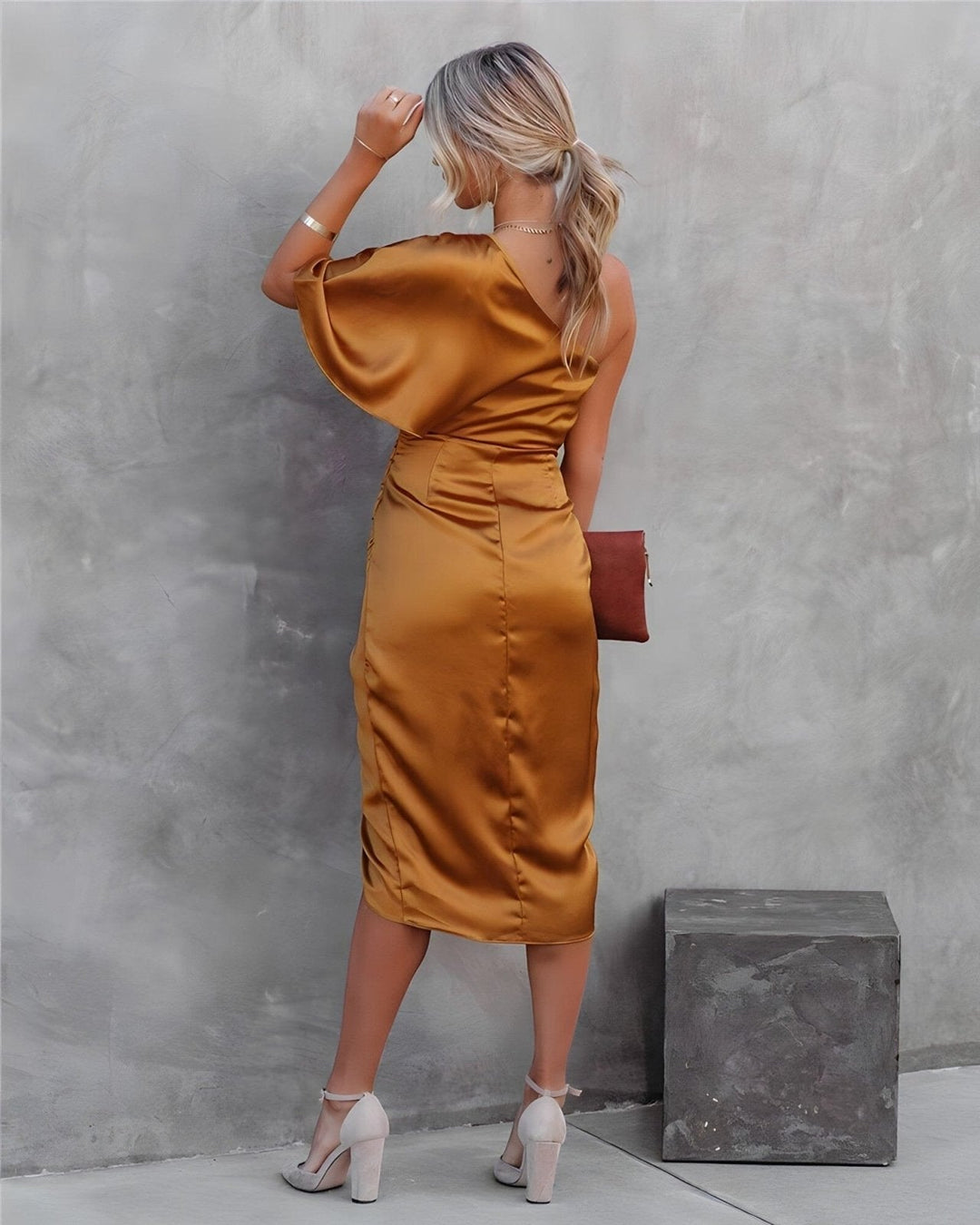 Tanya | One Shoulder Midi Dress