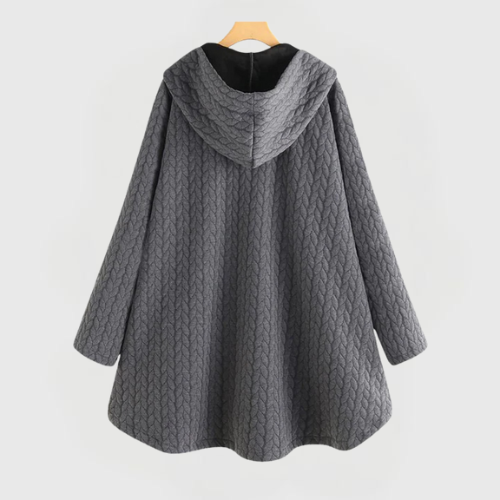 Mia | Quilted Button-Up Hooded Coat