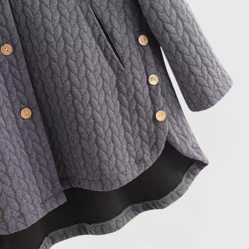 Mia | Quilted Button-Up Hooded Coat