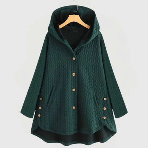 Mia | Quilted Button-Up Hooded Coat