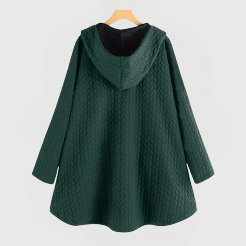 Mia | Quilted Button-Up Hooded Coat