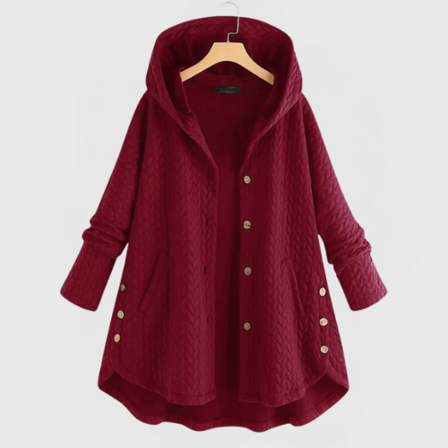 Mia | Quilted Button-Up Hooded Coat