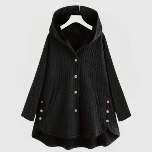 Mia | Quilted Button-Up Hooded Coat