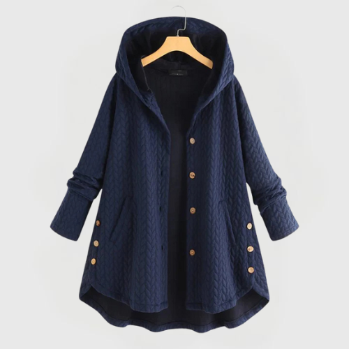 Mia | Quilted Button-Up Hooded Coat
