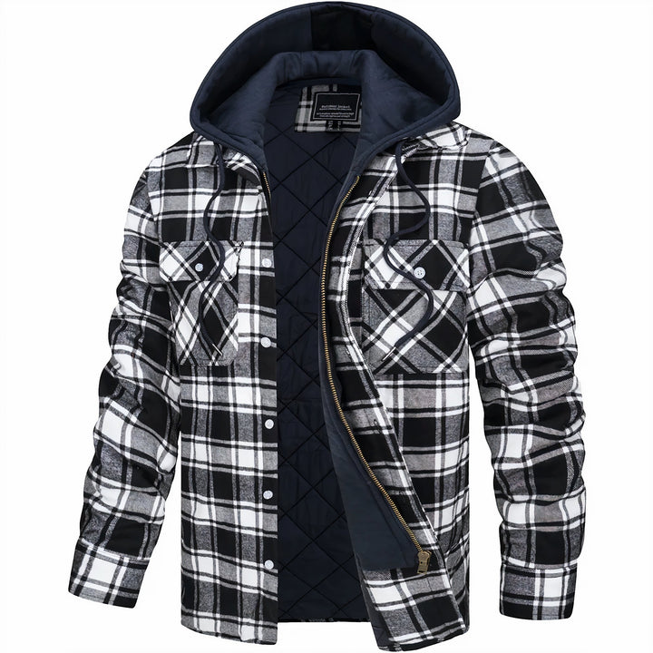 Gabriel | Hooded Plaid Flannel Jacket