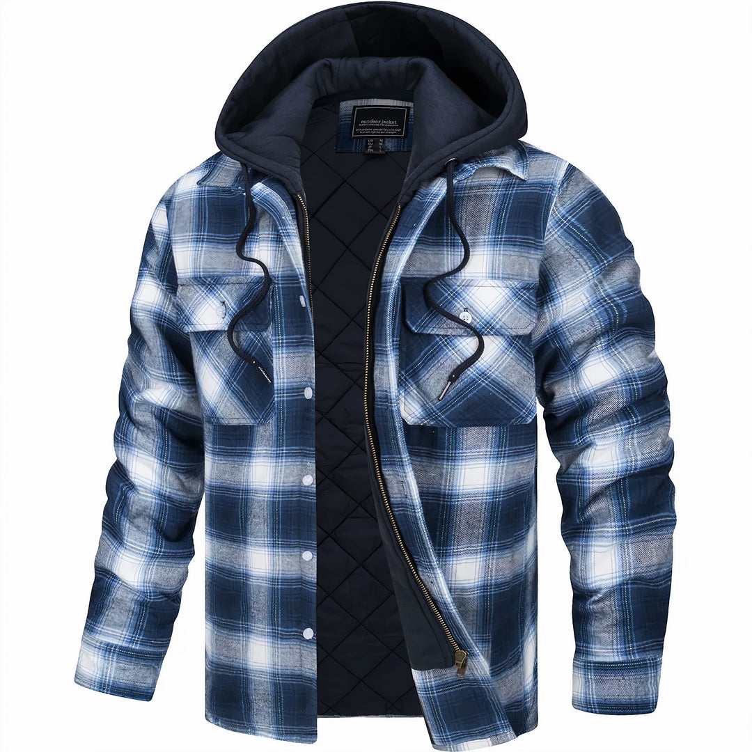 Gabriel | Hooded Plaid Flannel Jacket