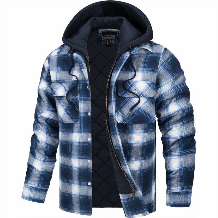 Gabriel | Hooded Plaid Flannel Jacket