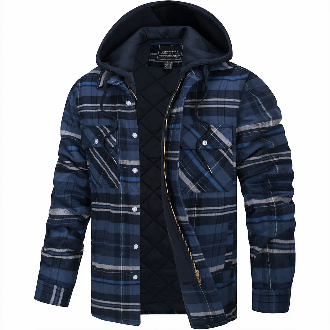Gabriel | Hooded Plaid Flannel Jacket
