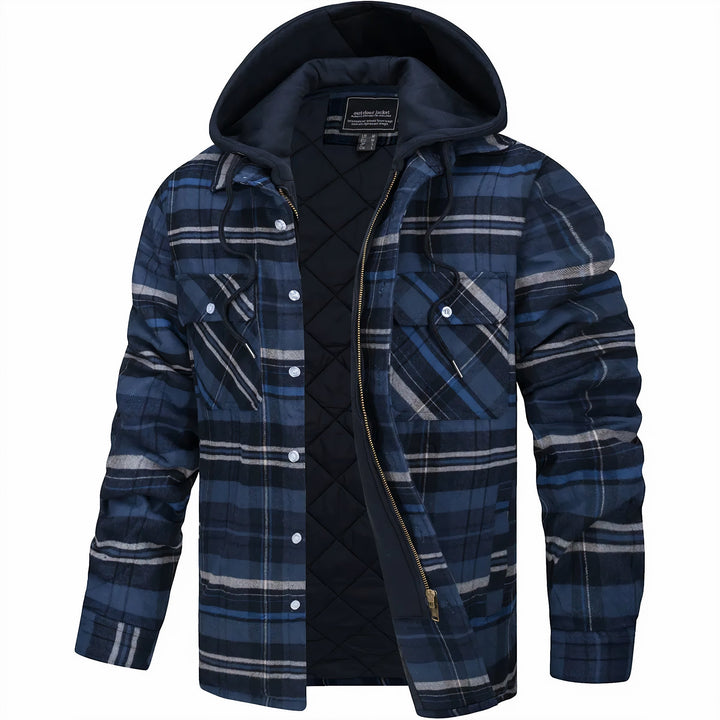Gabriel | Hooded Plaid Flannel Jacket