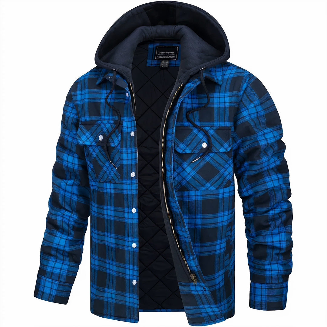Gabriel | Hooded Plaid Flannel Jacket